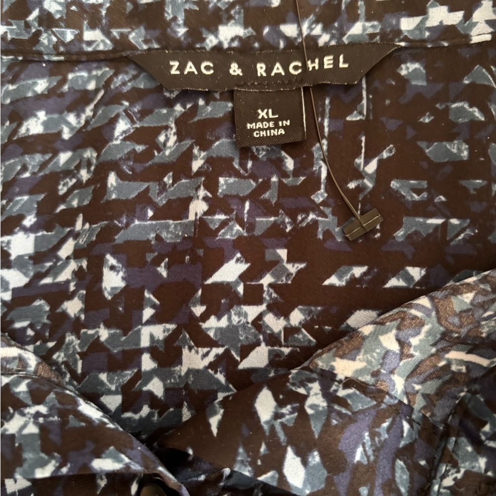 Zac & Rachel Monochrome Patterned Button Down Shirt - Picture 6 of 9